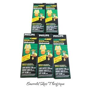 Phillips Earth Light Universal 25w Energy Saving Bulb NIB Lot 5 Free ship